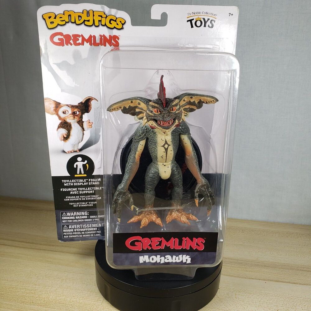 Noble Collection Bendyfigs 7” Gremlins Mohawk Action Figure with Display Stand